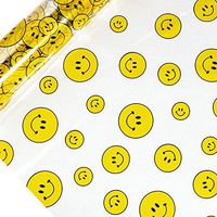 Smiley Faces Printed Cellophane 30" X 100'
