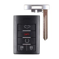 Heart Horse 5 Button Replacement Shell Remote Key Case Fob for Cadillac ATS SRX STS CTS DTS M3N5WY7777A, 25943677, 25943676