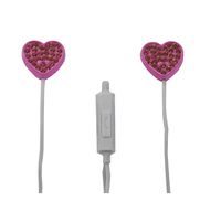 iVibe IV-HRT-PNK Hearts Noise Isolation In-Ear Stereo Earphones with Built-In Microphone and On/Off Switch for MP3 Players, iPods and iPhones, Pink