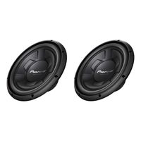 Pioneer 1300 Watt 12 Inch Single 4-Ohm Car Audio Subwoofer, 2 Pack | TS-W126M