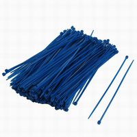 Ucland Nylon Adjustable Self-lock Cable Zip Ties, 2.5 x 150 mm, Blue, 300 Piece