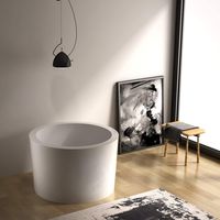 HEATGENE 41" Acrylic Freestanding Bathtub Contemporary Soaking Tub Easy to Install UPC Certified Drain & Overflow Assembly Included