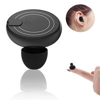 Wireless Earbud V4.1 Mini Bluetooth Earbud Car Bluetooth Headset Invisible Headphone with Mic Bluetooth Earpiece Compatible with iPhone X 8 Plus 7 Plus 6S 5S Samsung LG for Driving Trucker Sports