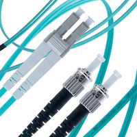 LC to ST Fiber Patch Cable Multimode Duplex - 15m (49.2ft) - 50/125um OM3 10G - Beyondtech PureOptics Cable Series