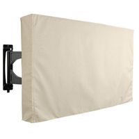 LXLA Outdoor TV Cover with Bottom Cover - Beige Heavy Duty Weatherproof Universal Protector for LCD, LED, Plasma Television Sets (Size : 55-58inch)