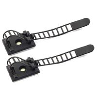 RuiLing 50-Pack Adjustable Self-Adhesive Cable Clips 91mm Black Nylon Wire Organizer Cable Clamps Fixed Cable Fasten Ties with Optional Screw Mount for Electric Wiring Accessories