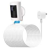 LANMU Power Adapter for Ring Stick Up Cam Battery,Weatherproof Outdoor Power Cable and Charger Compatible with Ring Stick Up Cam Battery HD Security Camera (20ft/6m)