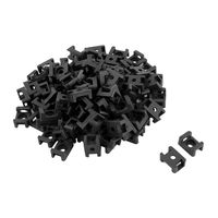 uxcell Plastic Saddle Shaped Wire Cables Ties Mount Base Holder Black 100 Pcs