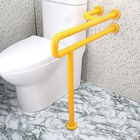 KMCMYBANG Toilet Rail Handrail Safety Auxiliary Armrests Toilet Stabilization for Handrails Special Safety Handle Seat (White, Yellow) Toilet Safety Rails (Color : Yellow, Size : 60x70cm)