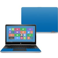 Mightyskins Skin Compatible with Hp Pavilion X360 14" (2017) - Solid Blue | Protective, Durable, and Unique Vinyl Decal Wrap Cover | Easy to Apply, Remove, and Change Styles | Made in The USA