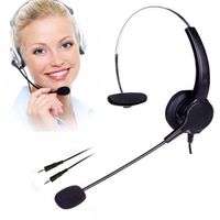 TelPal PC Headset, Monaural Computer Headset 3.5mm Professional, Computer PC Headphones