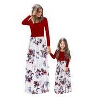 Houshelp Mother and Daughter Dresses Cocktail Parent-Child Outfits Family Clothes Outfits Mommy Girl Matching Dress