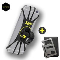 Beyond Pro Phone Holder for Bike is a Bike Phone Mount with Easy 360° Rotation. Our Bike Phone Holder Comes with a Free Stainless Steel Multi-Tool and Compatible with All 4" to 6.5" Smartphones