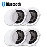 Acoustic Audio CS-IC83 Bluetooth in Ceiling 8" Powered 4 Speakers Pack Flush Mount