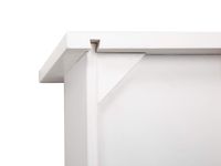 Atlantic Furniture Columbia Staircase Bunk Twin Size Raised Panel Trundle Bed, Full, White