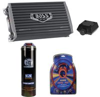 Boss AR3000D 3000W MONO D Car Amplifier + Remote + 3.0 Farad Capacitor + Amp Kit