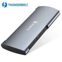 [Intel Certified] ORICO Thunderbolt 3 Docking Station Support 8K DisplayPort, 60W Charging, SD 4.0 Card Slot, 2 USB 3.1 Ports, USB-C Gen 2 with 0.7m/2.3ft Cable for MacBook Air/Pro, iMac