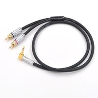 Monster Prolink Standard 100 3.5mm to 2 RCA Male Stereo Audio Y Cable Right Angle (9 Feet)