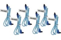 Aleratec SATA3 Cable Male Right Angle to Straight w/Clip 20in 6-Pack Clear Blue