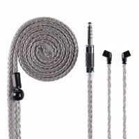 MMCX Replacement Cable,HiFiHear 16 Core Audio Upgrade Cable Sliver Plated Copper Detachable Earphone Cable with 4.4mm Connector for ZSN ZSN Pro AS16 CCA A10 CA4 TRI I4 KBEAR KB10 Series (C-PIN, 4.4MM)