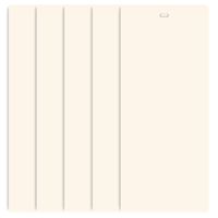 DALIX PVC Vertical Blind Replacement Slats Curved Smooth Ivory 82.5 Length 5 Pack