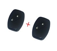 2Pcs Black Silicone Protect 2 Buttons Smart Key Bag Case Cover Key Fob Skin for Honda Pilot Civic Odyssey CR-V Ridgeline
