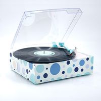 LP&No.1 Modern Style Vinyl Record Player with Stereo Speaker,3 Speed Turntable ,Christmas Birthdays Gift Ideas for Women Teens Girls Vinyl Fans Turquoise