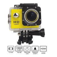 Brotherhood HD Sports Helmet Action Waterproof Camera As Go Professional Underwater Camcorder Kit - DSP:NT96650 + 1.5" LPS-TFT LCD + Bonus Battery + 140° Wide Angle Lens Yellow