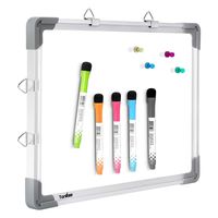 Small Dry Erase White Board - Magnetic Hanging Whiteboard for Wall Portable Mini Double Sided Easel Hold in Hand for Kids Drawing, Kitchen Grocery List, Cubicle Memo Board.