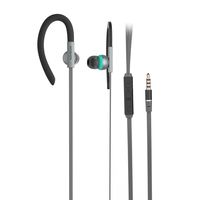 Q-YEE Wired Headphones, In-ear Sports Earphones Wired Control Cable Clip Stereo Sound Noise Cancelling Earbuds. (black)