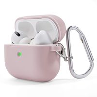 Urvoix for AirPods Pro Silicone Case - Soft Protective Cover with Keychain, Front LED Visible, Shock-Proof Anti-Fall for AirPods Pro Charging Case