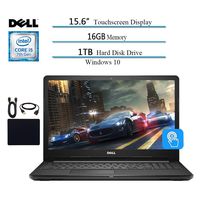 Dell Premium Inspiron 15.6 Touchscreen Laptop 2019 Notebook Computer, Intel Core i5-7200U, 16GB RAM, 1TB HDD, Webcam, Bluetooth, WiFi, HDMI, Windows 10 W/ 29.9 Value Masdrow Accessories Bundle