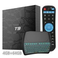 Smart TV Box, WISEWO Android 8.1 TV Box 4GB/ 64GB Quad-core, Support 4K Full HD Wi-Fi 2.4Ghz BT 4.1 Android TV Player Media Box with Wireless Mini Keyboard (Backlit)