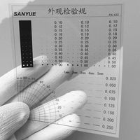 Flaw Detection Gauge Film Reference SEC Size Estimation Chart (Transparency) for Defects and Measuring (Transparent, 4)