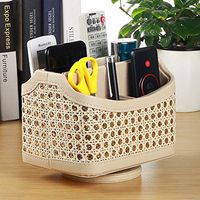 T-ZJHC Storage Box 360 Degree Desktop Remote Control Storage Box Living Room Finishing Storage Box Sundries, Rotating Diamond