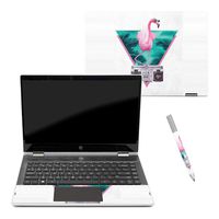 MightySkins Skin Compatible with HP Pavilion x360 14" (2018) - Miami Flamingo | Protective, Durable, and Unique Vinyl Decal wrap Cover | Easy to Apply, Remove, and Change Styles | Made in The USA