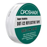 DOT-C2 White Reflective Tape, Reflector Conspicuity Tape Stickers High Intensity Waterproof (2'' × 20')