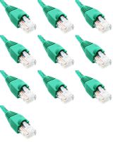 Ultra Spec Cables Pack of 10 - Green 2FT Cat6 Ethernet Network Cable LAN Internet Patch Cord RJ45 Gigabit