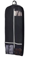 SLEEPING LAMB Breathable Gusseted Garment Bag 54" Dress Suit Cover with 2 Large Mesh Pockets, Black