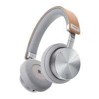 VONMÄHLEN Wireless Concert One - Wireless Bluetooth Headphones - Genuine Leather On-Ear Headphones w/ 21h Battery Life, Travel Case, and Mic - Silver