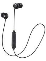 JVC Wireless Earbud Headphones, Sweat Proof, 5 Hours Long Battery Life, Secure and Comfort Fit with 3 Button Remote - HAFY8BTB (Black)