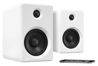 Innovative Technology Wireless Bookshelf Bluetooth Speaker with Rechargeable Battery, White