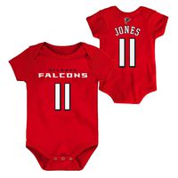 OuterStuff NFL Newborn Infants Team Color Name and Number Bodysuit Creeper (24 Months, Julio Jones Atlanta Falcons Home Red)