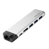 MINIX Aluminum USB-C multiport Hub-Gigabit Ethernet, 4K HDMI,3USB 3.0,SD/Micro SD Reader, USB-C-PD, Compatible with Apple MacBook Air and MacBook Pro. (Silver) Sold Directly by MINIX.