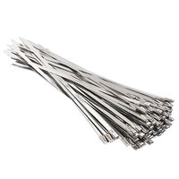 The Elixir 200pcs 11.8 Inches Stainless Steel Exhaust Wrap Coated Self Locking Cable Zip Ties