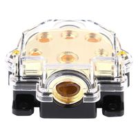 hotzzz Fuse Holder Five Way Out Power Ground Distribution Block Fuse Holder 5 Way Fuse Holder for Car Vehicle Audio Car Vehicle Audio