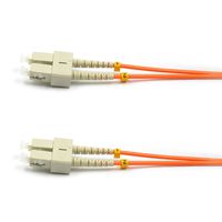 CableJoy SC-SC 62.5/125 OM1 Duplex Multimode PVC Fiber Optic Cable, Orange (3 Meter)