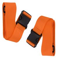BlueCosto Luggage Straps Suitcase Baggage Carry-on Bag Belt, 2-Pack, Orange