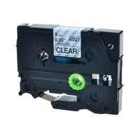 SuperInk 1 Pack Compatible for Brother P-Touch TZe Label Tape TZe-121 TZ-121 TZe121 TZ121 Laminated Black on Clear TZ Tape for P-Touch Printer PT-D210 PT-D600 PT-1230 (3/8"x 26.2'',9mm x8m)