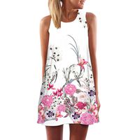 Women Mini Dress, JOYFEEL ❤️ Ladies Printed Summer Casual Beach Dresses Sleeveless A-Line Plus Size Party Dresses